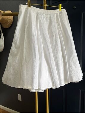 🐩2/$120🐩 ODILLE Anthropologie Full Petticoat Midi Skirt 100% cotton, eyelet lace